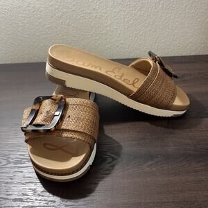 Sam Edelman Women's Ariane Slide Sandal Cuoio Weave Size 7M EUC